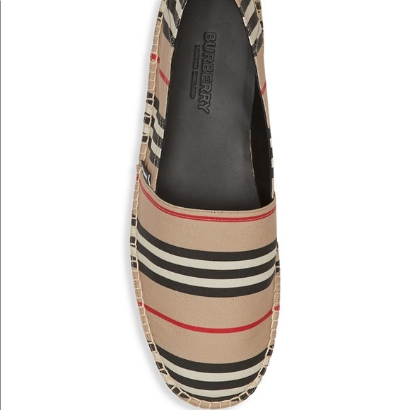 Burberry Icon Stripe Espadrilles flats sandals shoes 8 - Picture 4 of 5